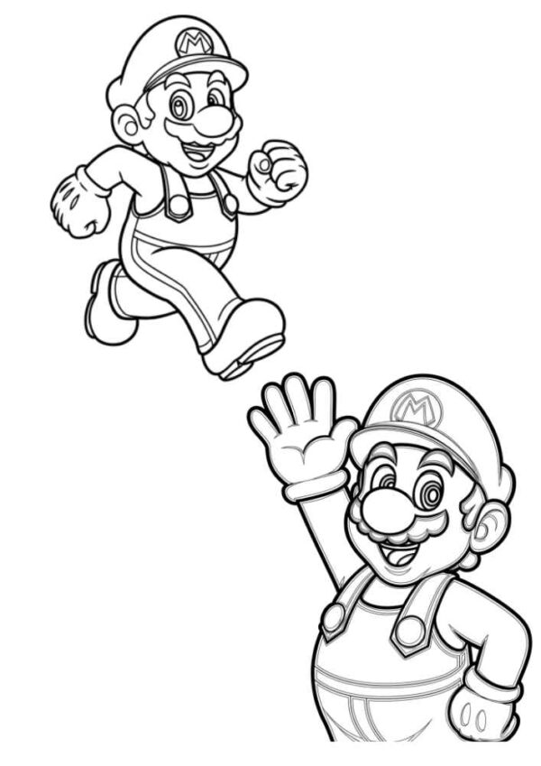 Mario Color Pdf Mario Coloring Pages PDF Printable | Includes 20 A4 Pages