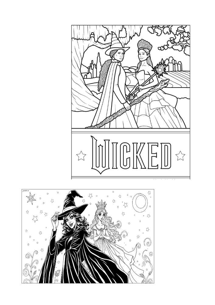 Wicked Coloring Pages Printable PDF for Kids & Fans - Image 24