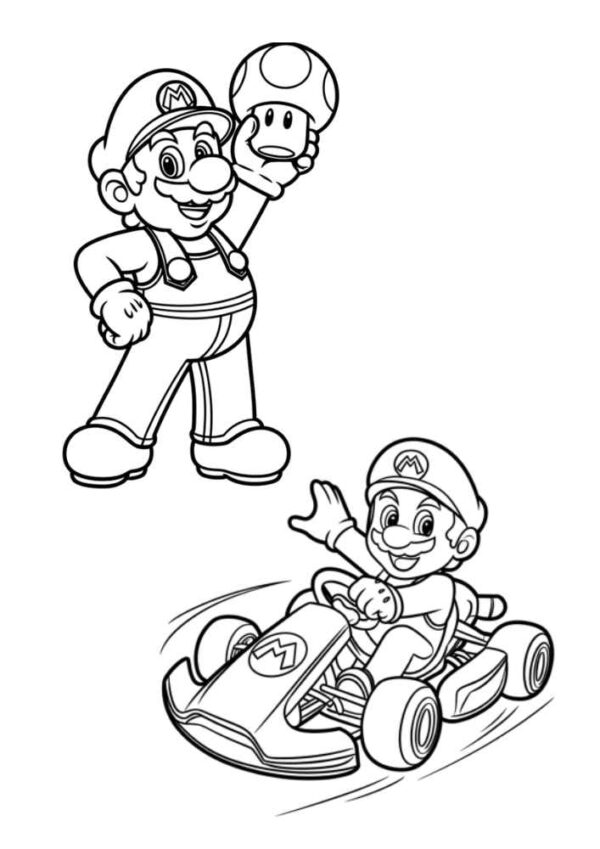 Mario Color Pdf Mario Coloring Pages PDF Printable | Includes 20 A4 Pages