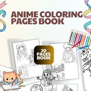 Anime Coloring Pages Printable PDF Instant Download