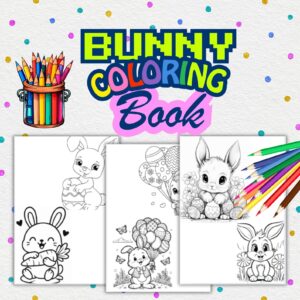 Bunny Coloring Pages Printable PDF Pages for Kids & Adults