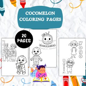 Cocomelon Coloring Pages PDF Printable A4 Digital Download
