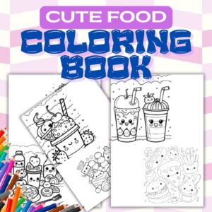 Cute Food Coloring Pages Printable Instant Download