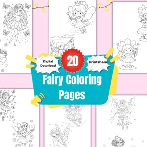 Fairy Coloring Pages PDF Magical Fairy Printable Coloring Book for Kids