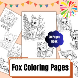 Fox Coloring Pages PDF Printable A4 Activity Sheets for Kids