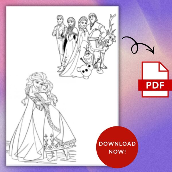 Frozen Coloring Pages | 20 Printable PDF Instant Download