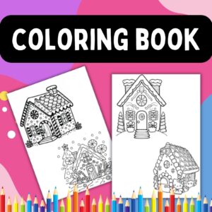 Gingerbread House Coloring Pages Printable PDF Download