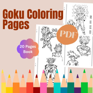 Goku Coloring Pages Printable PDF Instant Download