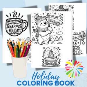 Holiday Coloring Pages Printable PDF Instant Download