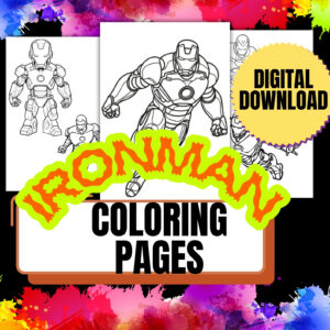 Iron Man Coloring Pages Printable PDF Instant Download