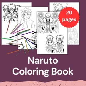 Naruto Coloring Pages Printable PDF Digital Download