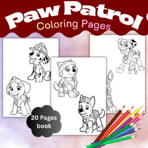 Printable Paw Patrol Coloring Page PDF for Kids A4