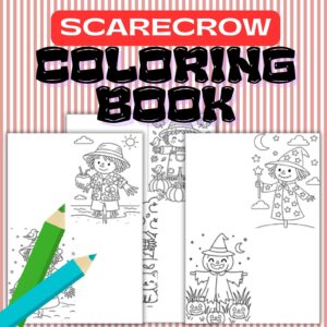 Scarecrow Coloring Pages Printable PDF Downloadable