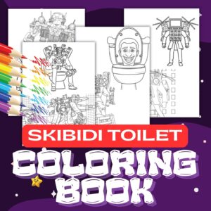 Skibidi Toilet Coloring Pages Printable PDF Instant Download