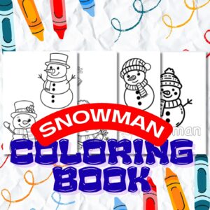 Snowman Coloring Page Printable PDF Instant Download