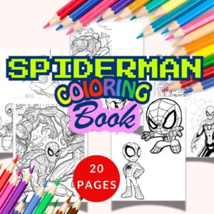 Spiderman Coloring Pages PDF Sheets for Kids & Adults