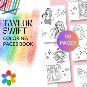 Taylor Swift Coloring Pages Printable PDF Instant Download