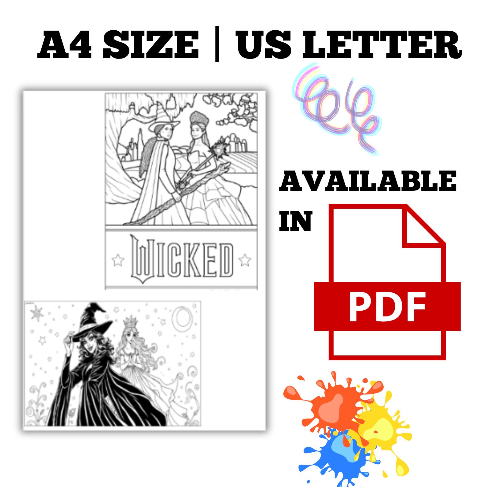 Wicked Coloring Pages Printable PDF for Kids & Fans - Image 3