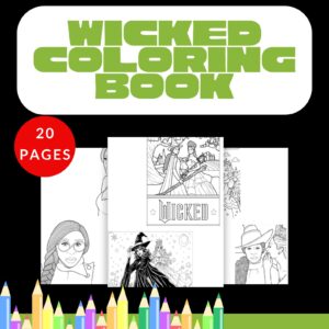 Wicked Coloring Pages Printable PDF for Kids & Fans